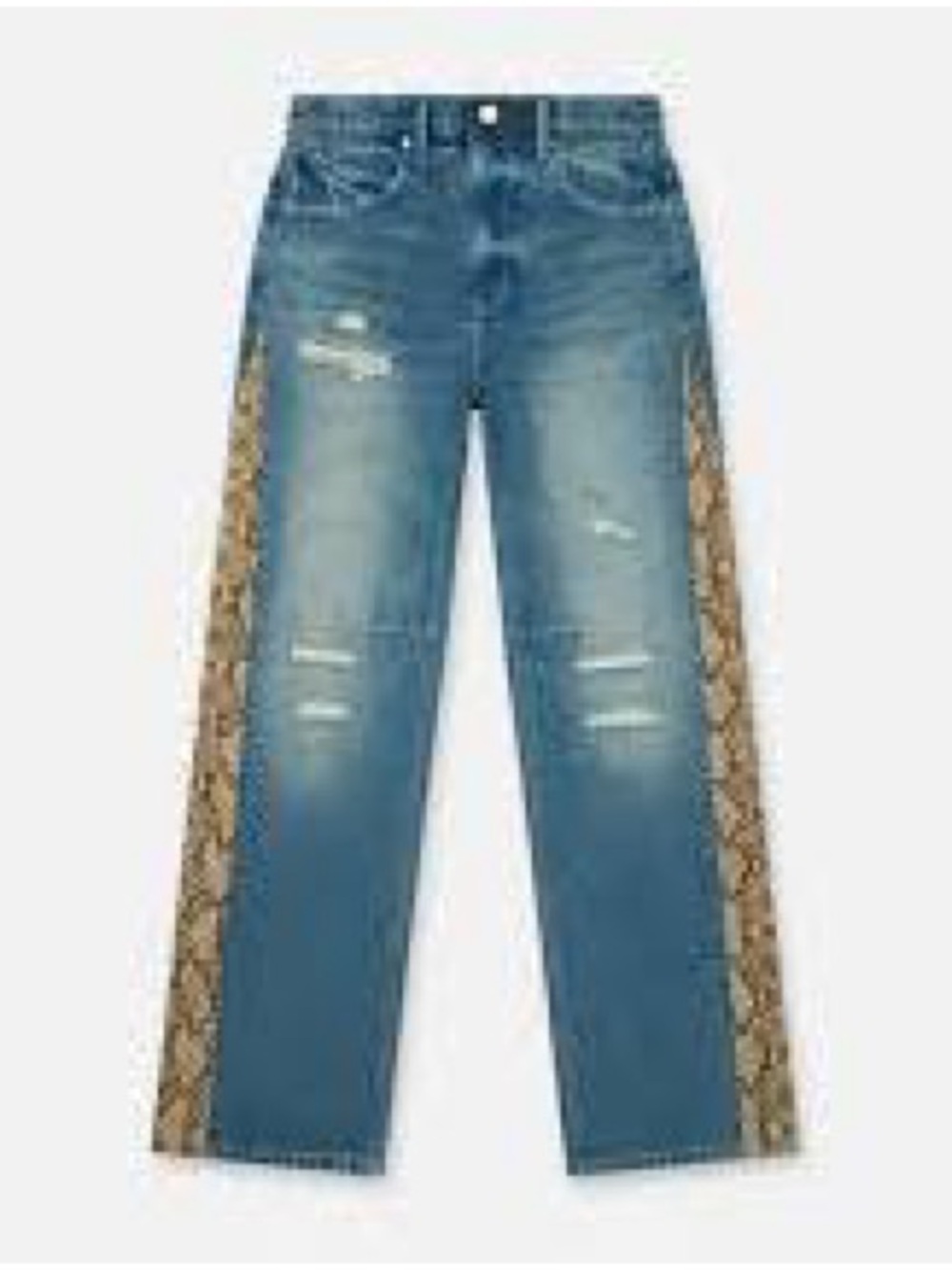 RTA zed straight snake skin distressed jeans